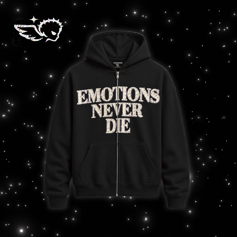 HOODIE MIXED EMOTION "END" — NEGRO